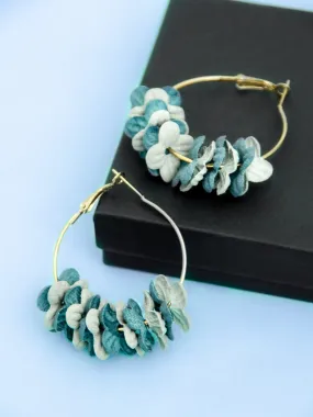 Garden Party Earrings (Grey/Blue)