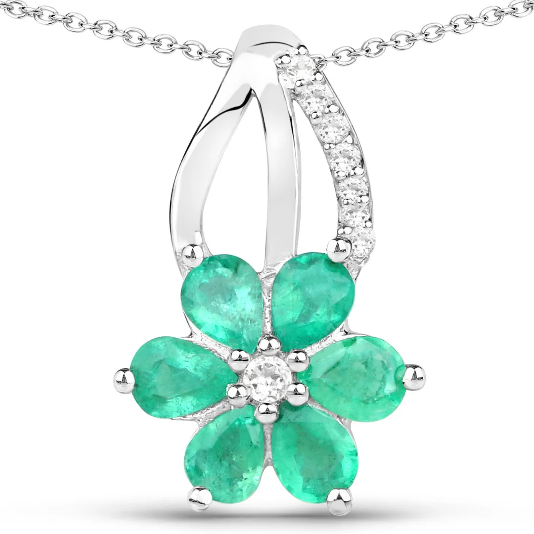 Genuine Emerald Jewelry Set