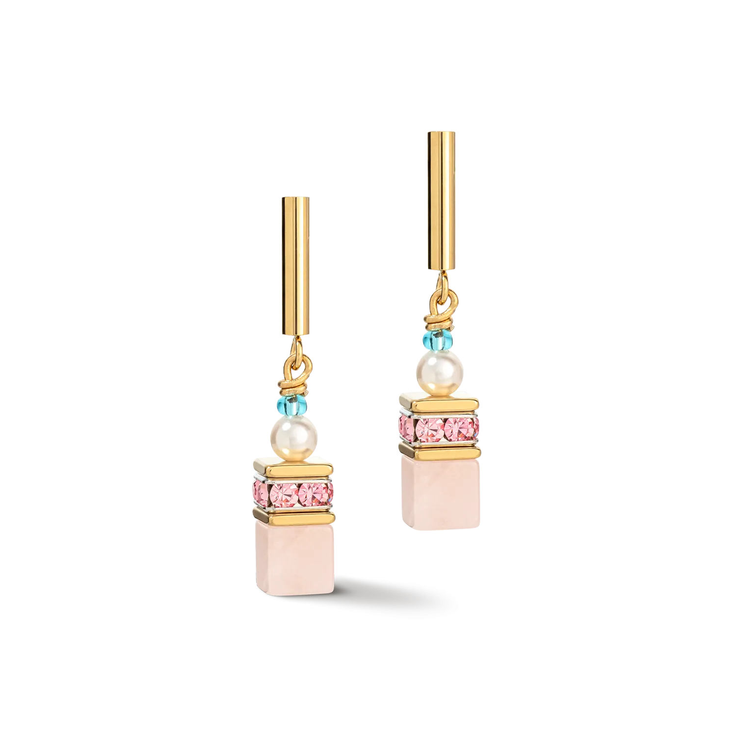 GeoCUBE® Precious Fusion Pearls earrings multicolour pastel