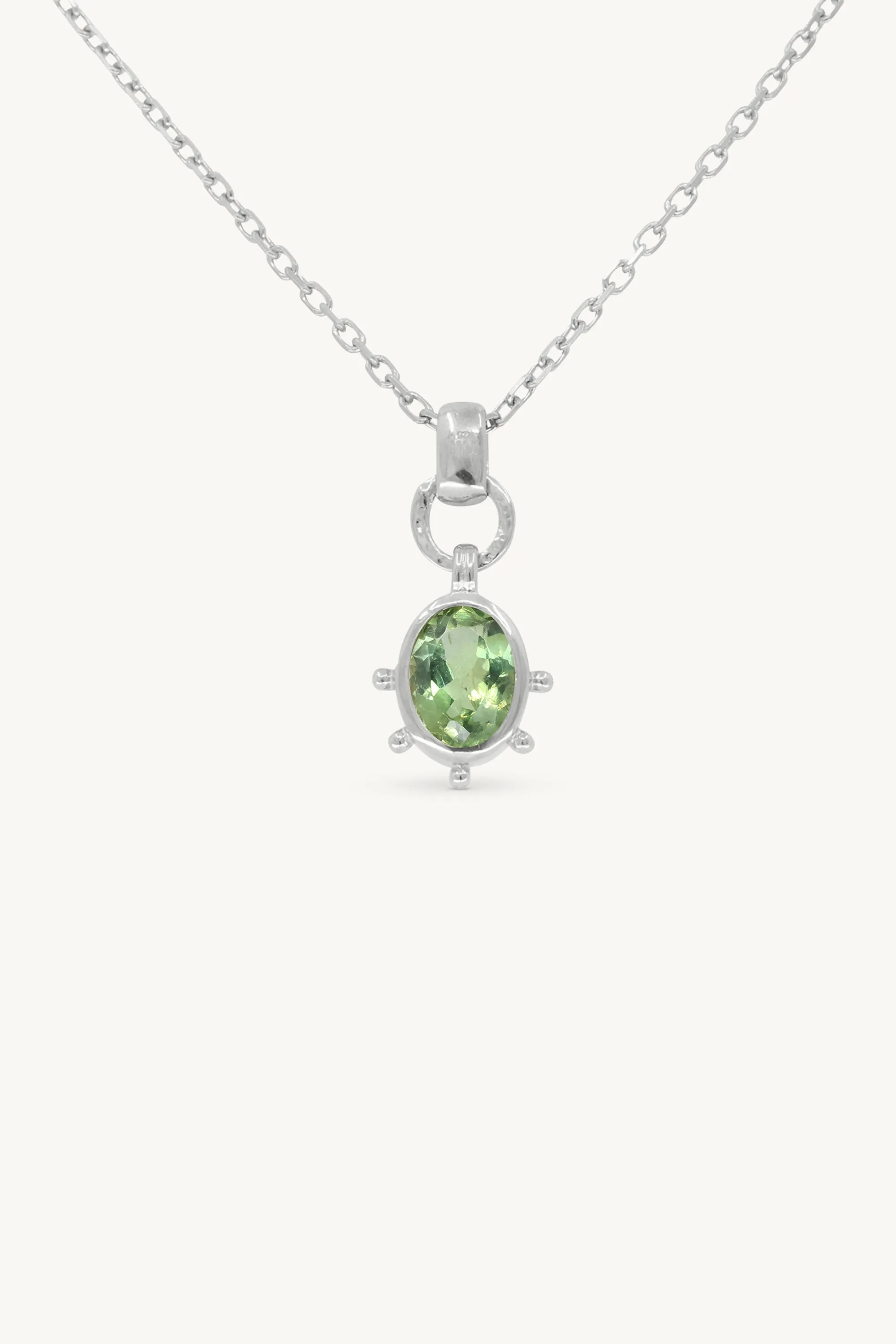 Gia Apatite Silver Necklace