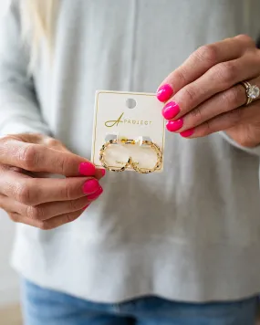 Gold Geometric Open Hoop Earrings