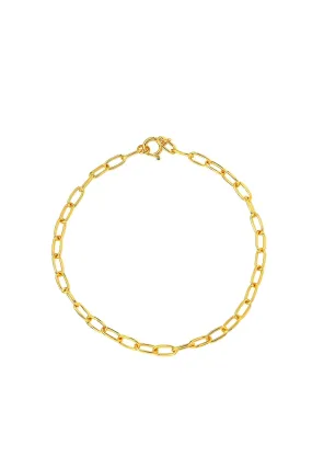 Gold Plated Sterling Silver Paperclip Bracelet