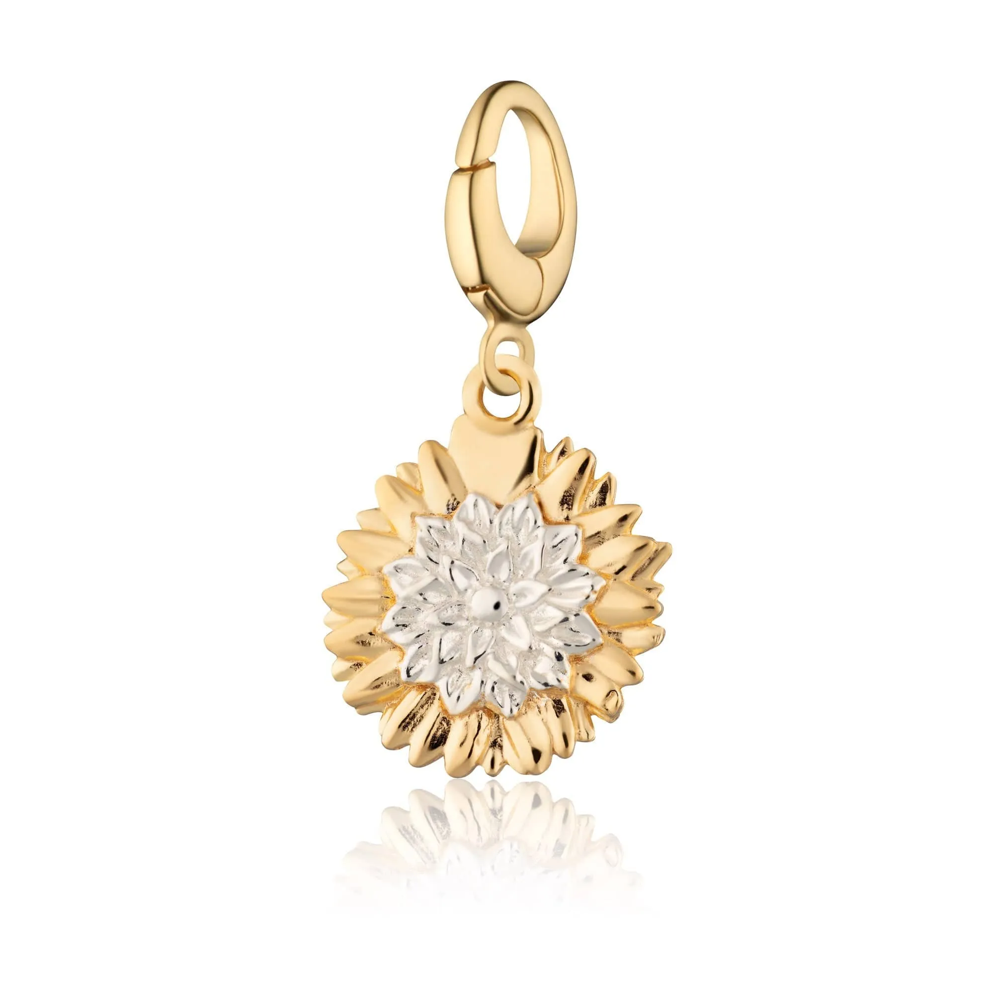 Gold Plated Sunflower Charm