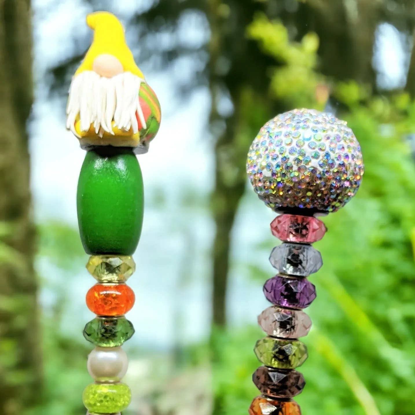 Gonk Gnome Garden Jewels/ Garden Suncatcher/ 12" or 24" Plant Stake