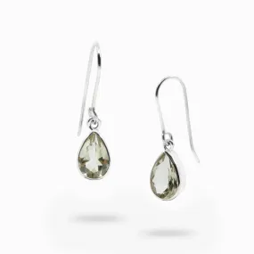 Green Quartz Drop Earrings