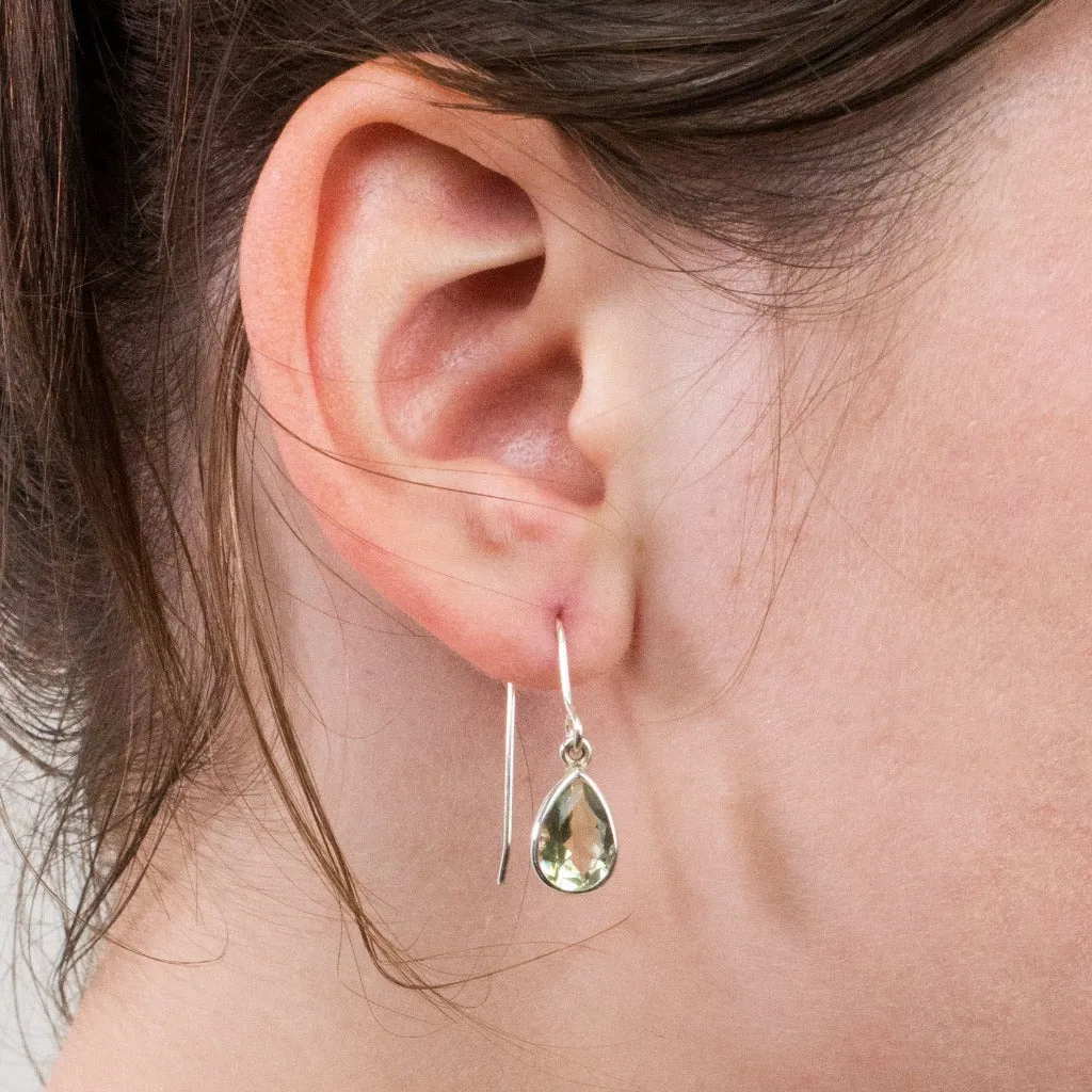 Green Quartz Drop Earrings