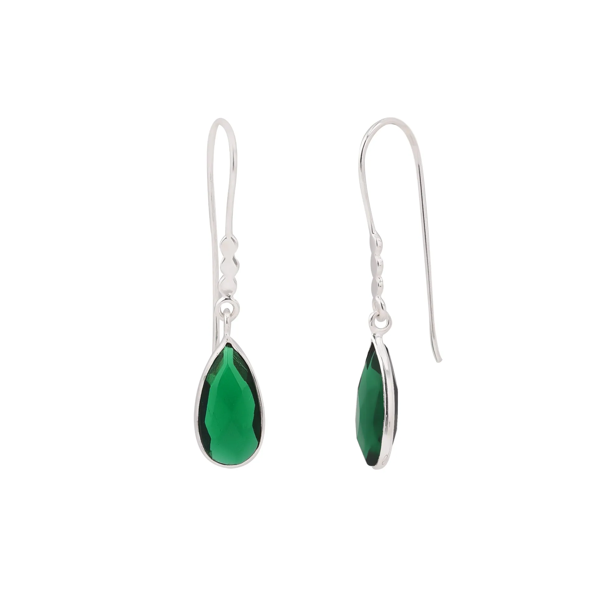 Green Quartz Drop Earrings