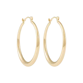 Greta Hoop Earrings - Solid Gold