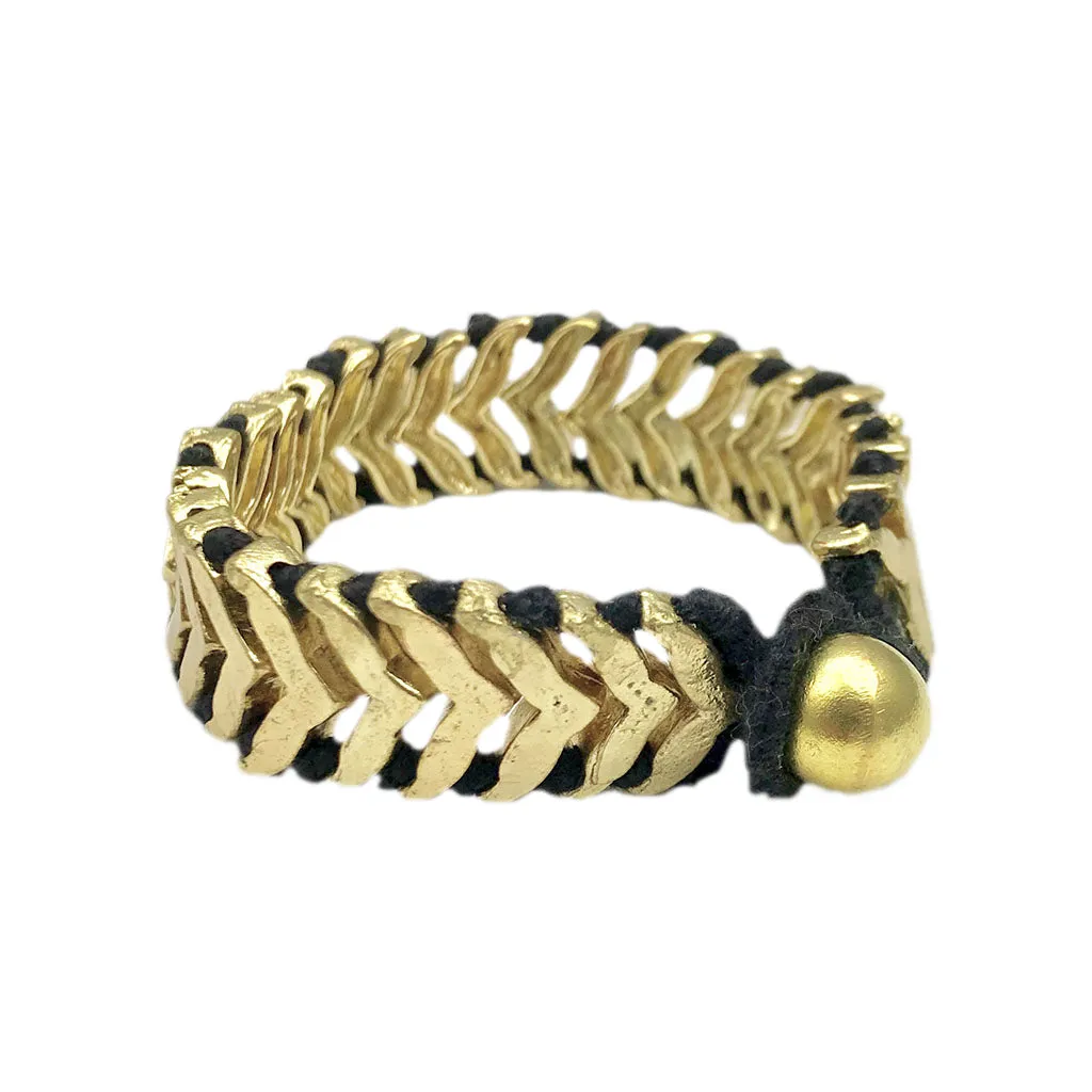 Handwoven Elegance Meets Modern Flair: Rina Temple Bracelet (Fair Trade, Statement Piece)