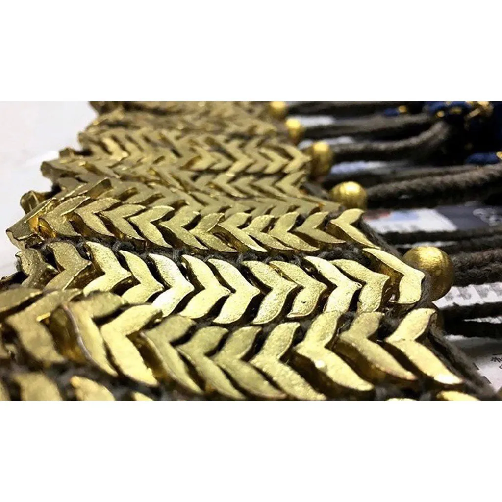 Handwoven Elegance Meets Modern Flair: Rina Temple Bracelet (Fair Trade, Statement Piece)