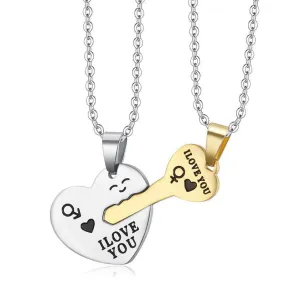 Heart Key Pendant Necklace