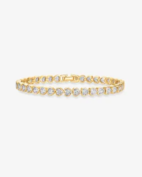 Heart-Shaped Tennis Bracelet