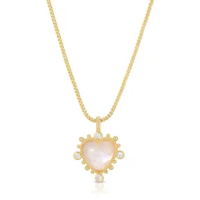 Heavenly Heart Necklace in Moonstone