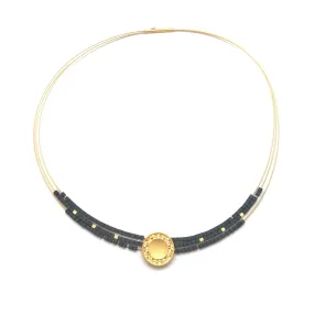 Hematite Collar Necklace - Dark Grey