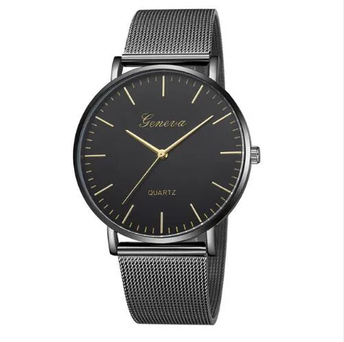 Hot Sale Fashion Casual watches Women Men GENEVA Women Classic Quartz Stainless Steel Wrist Watch Bracelet Watches  reloj hombre