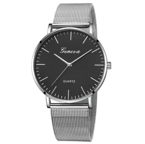 Hot Sale Fashion Casual watches Women Men GENEVA Women Classic Quartz Stainless Steel Wrist Watch Bracelet Watches  reloj hombre