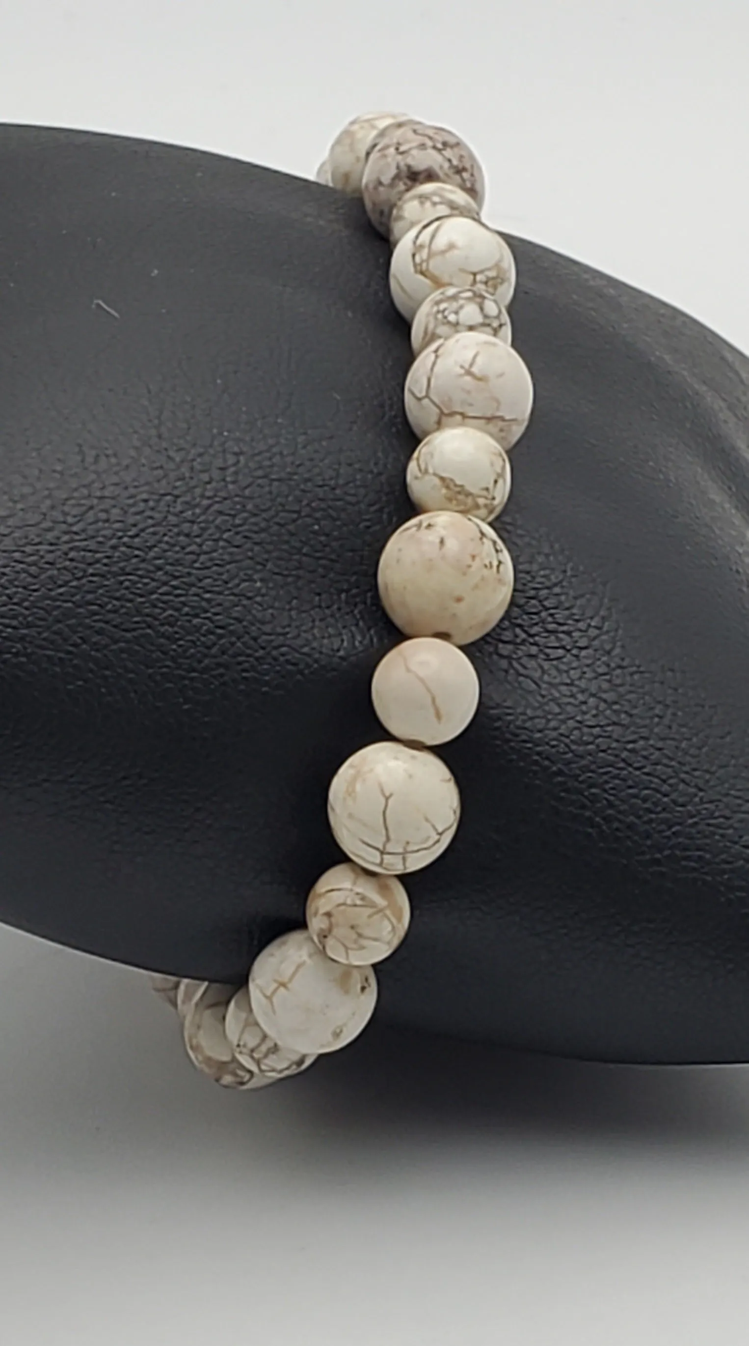 Howlite Bead Stretch Bracelet