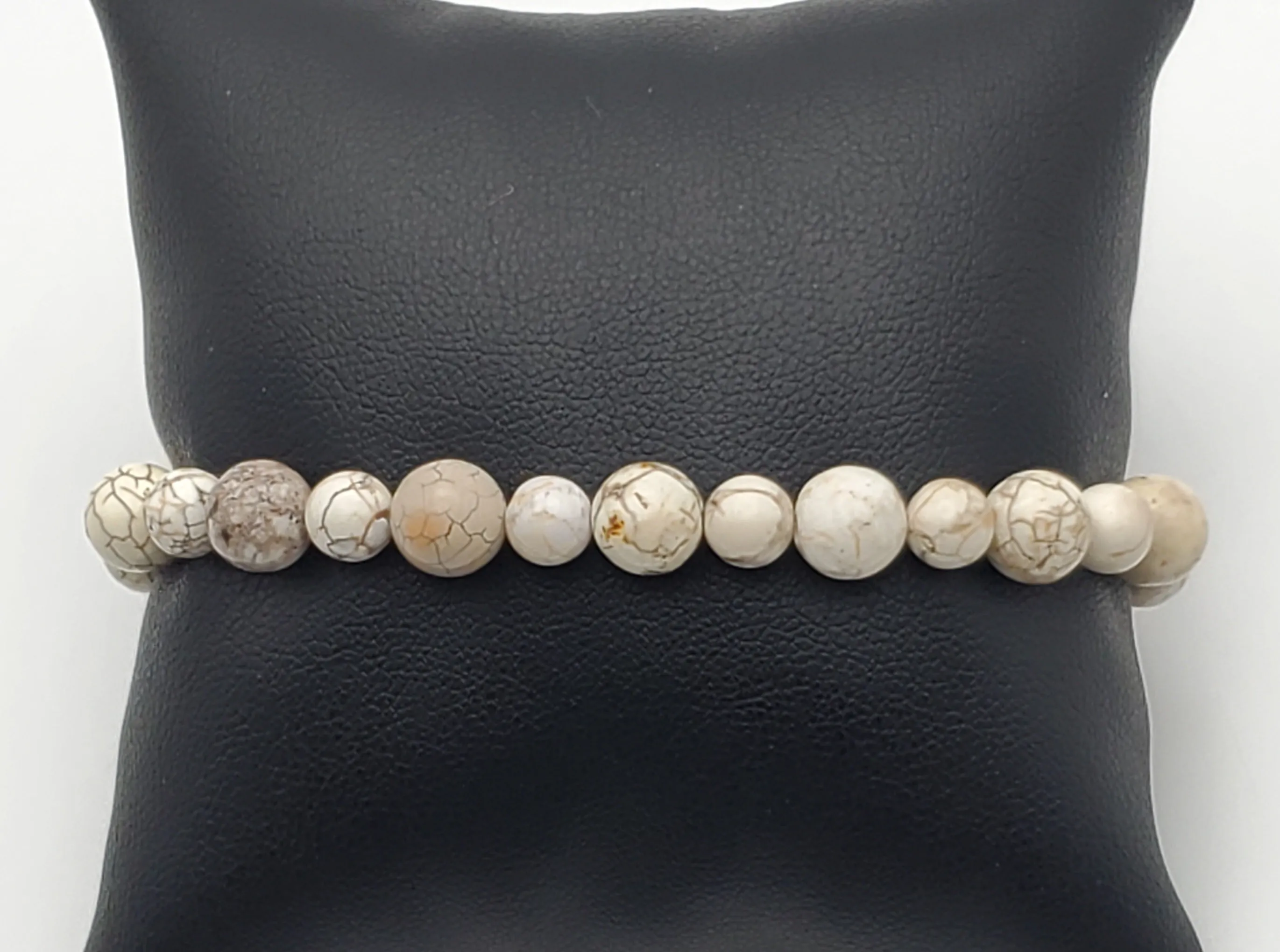 Howlite Bead Stretch Bracelet