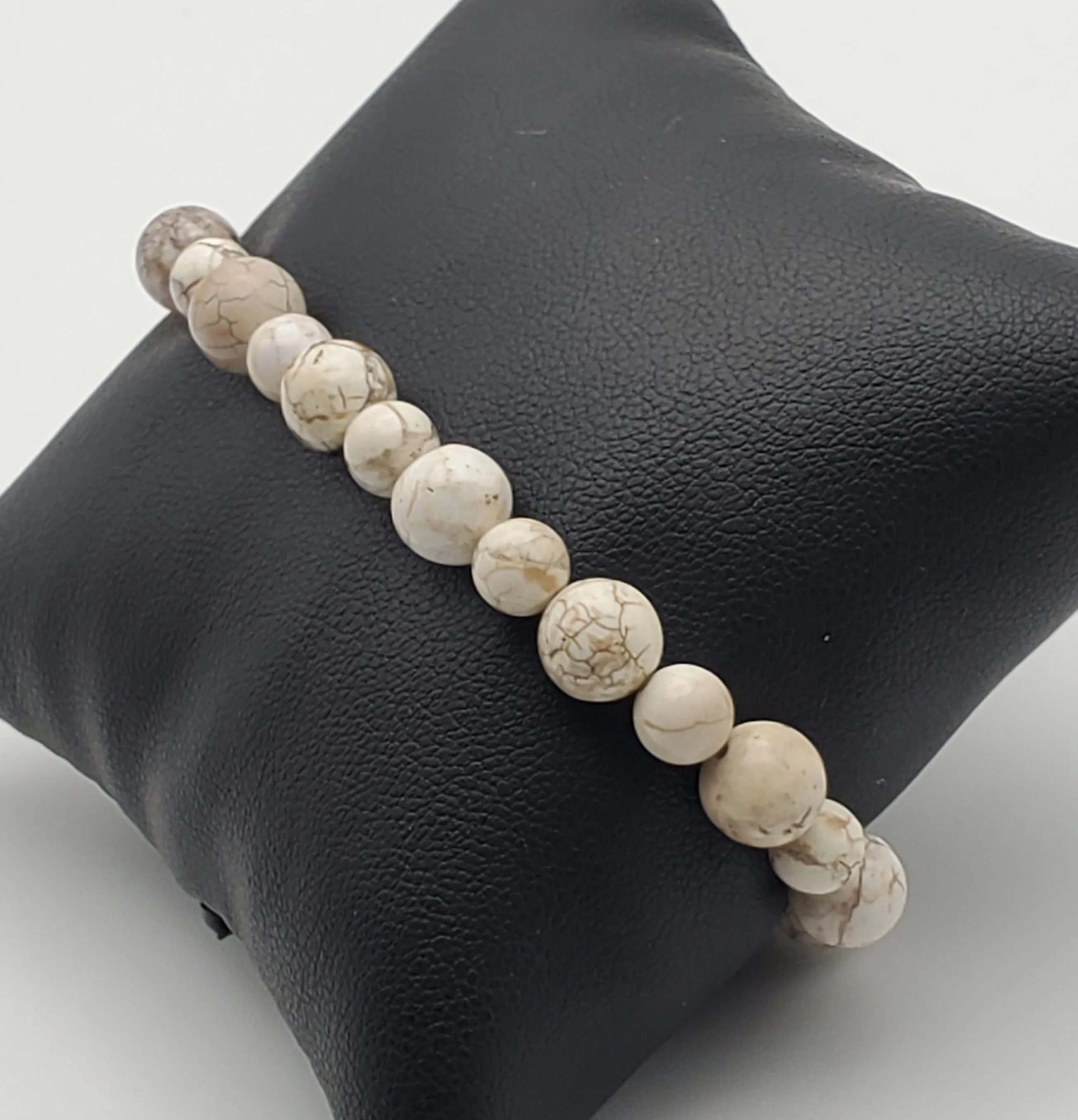 Howlite Bead Stretch Bracelet