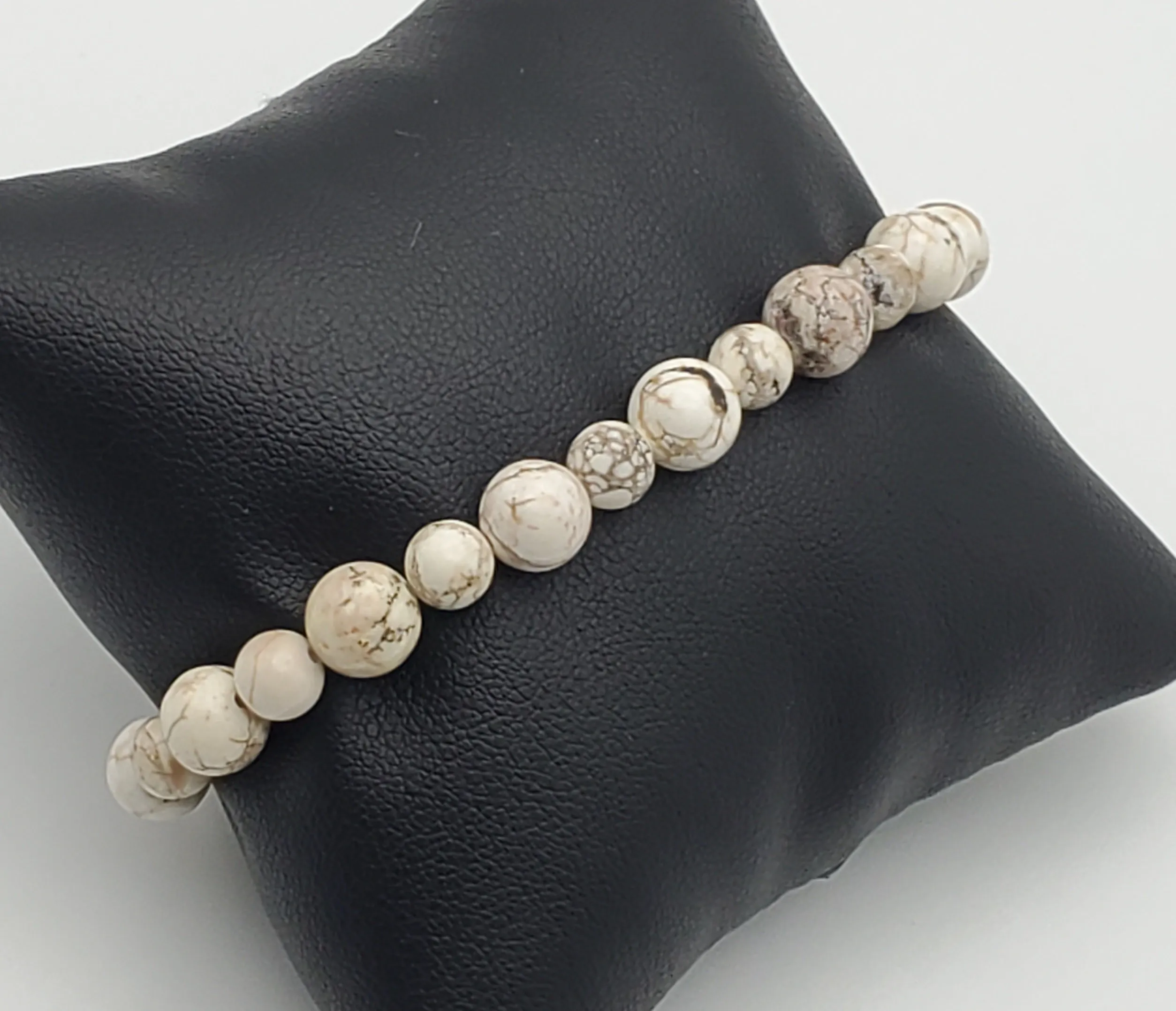 Howlite Bead Stretch Bracelet