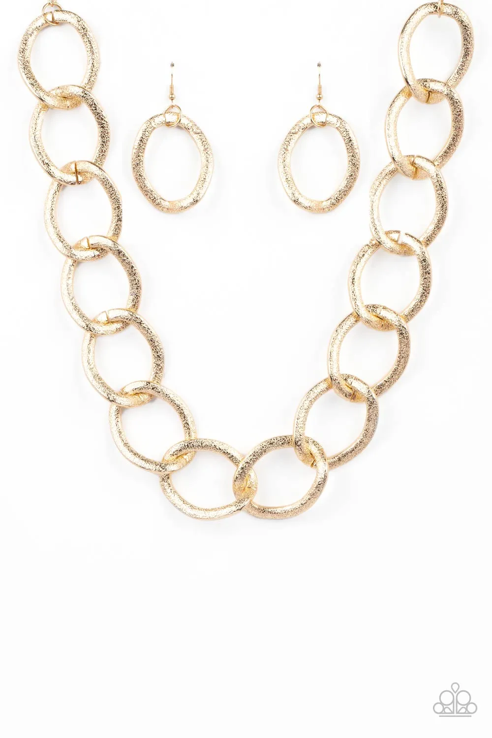 Industrial Intimidation Gold Necklace - Paparazzi Accessories