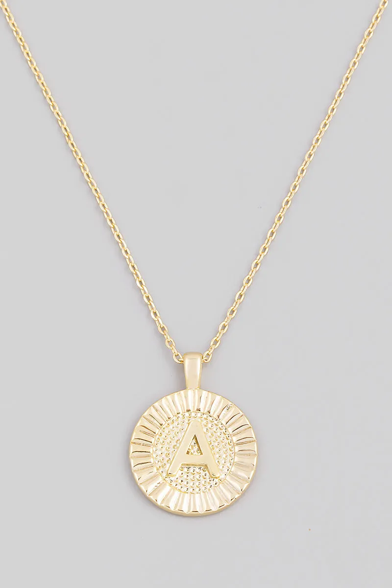 Initial Coin Necklace A-Z