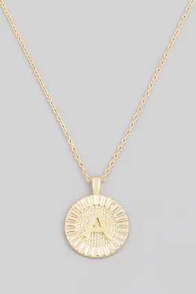 Initial Coin Necklace A-Z