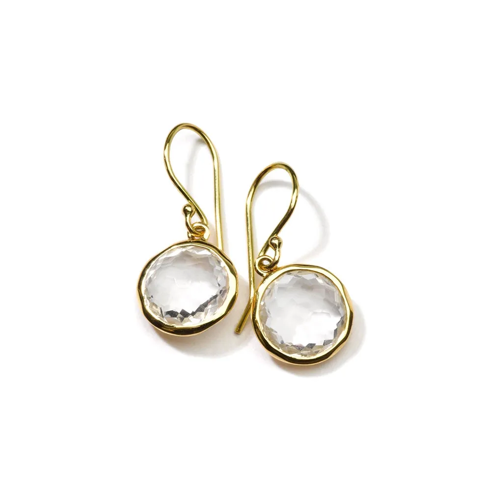 Ippolita 18K Gold Rock Candy Mini Lollipop Earrings in Clear Quartz