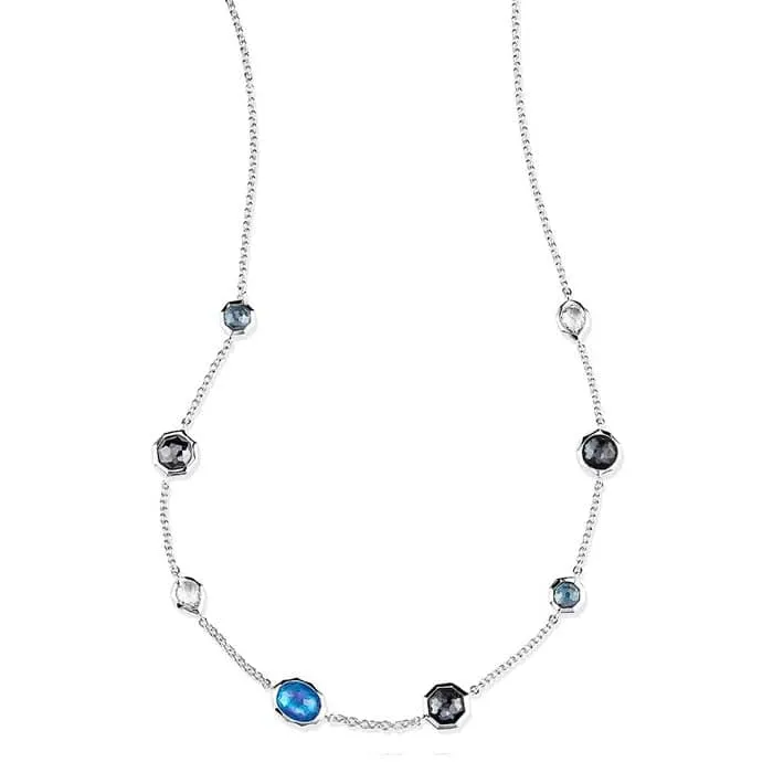 Ippolita Rock Candy Collection Eclipse Sterling Silver Eclipse Mini Station Necklace