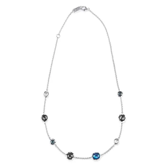 Ippolita Rock Candy Collection Eclipse Sterling Silver Eclipse Mini Station Necklace