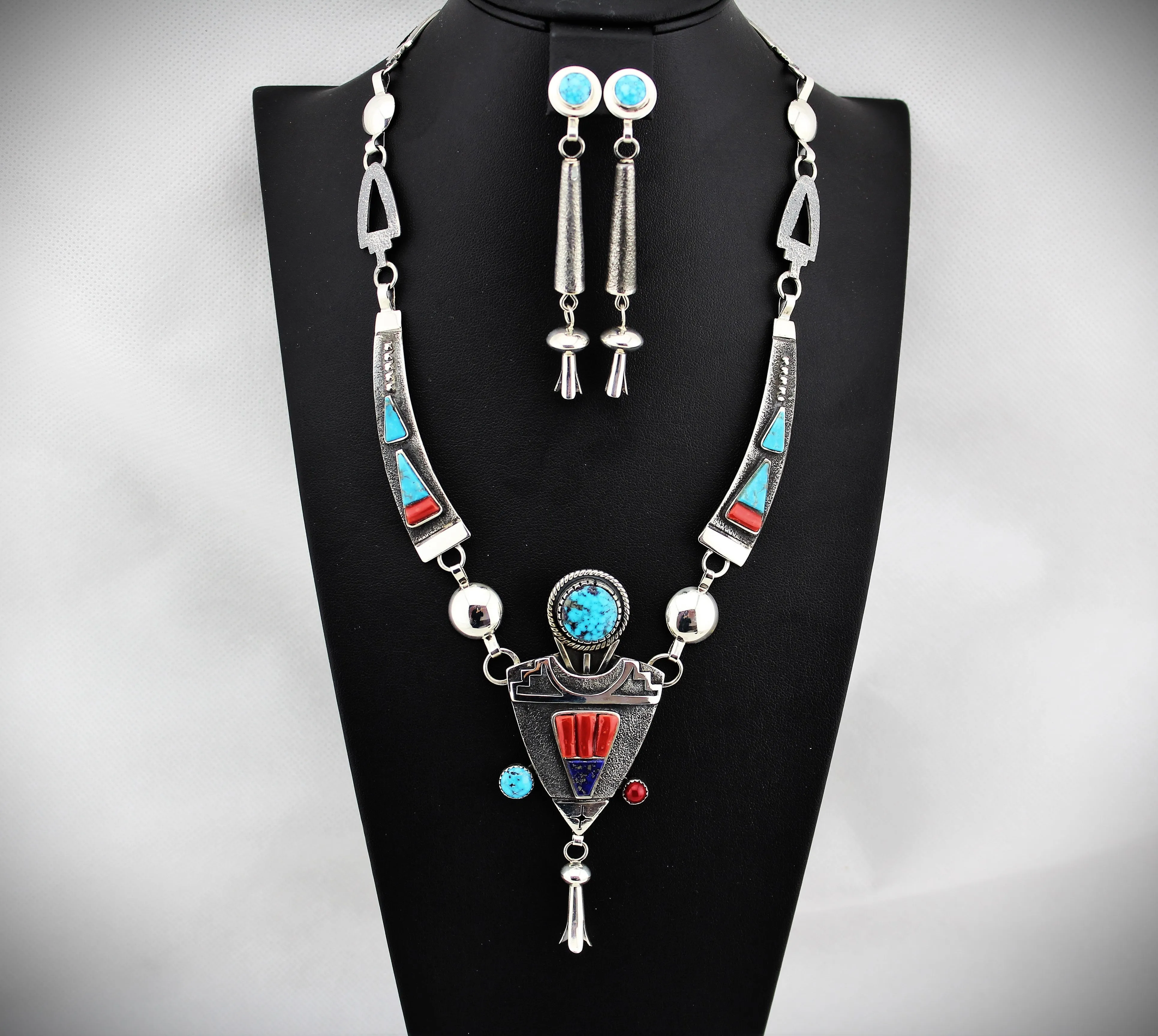 Jack Tom Sterling Necklace and Earrings Set