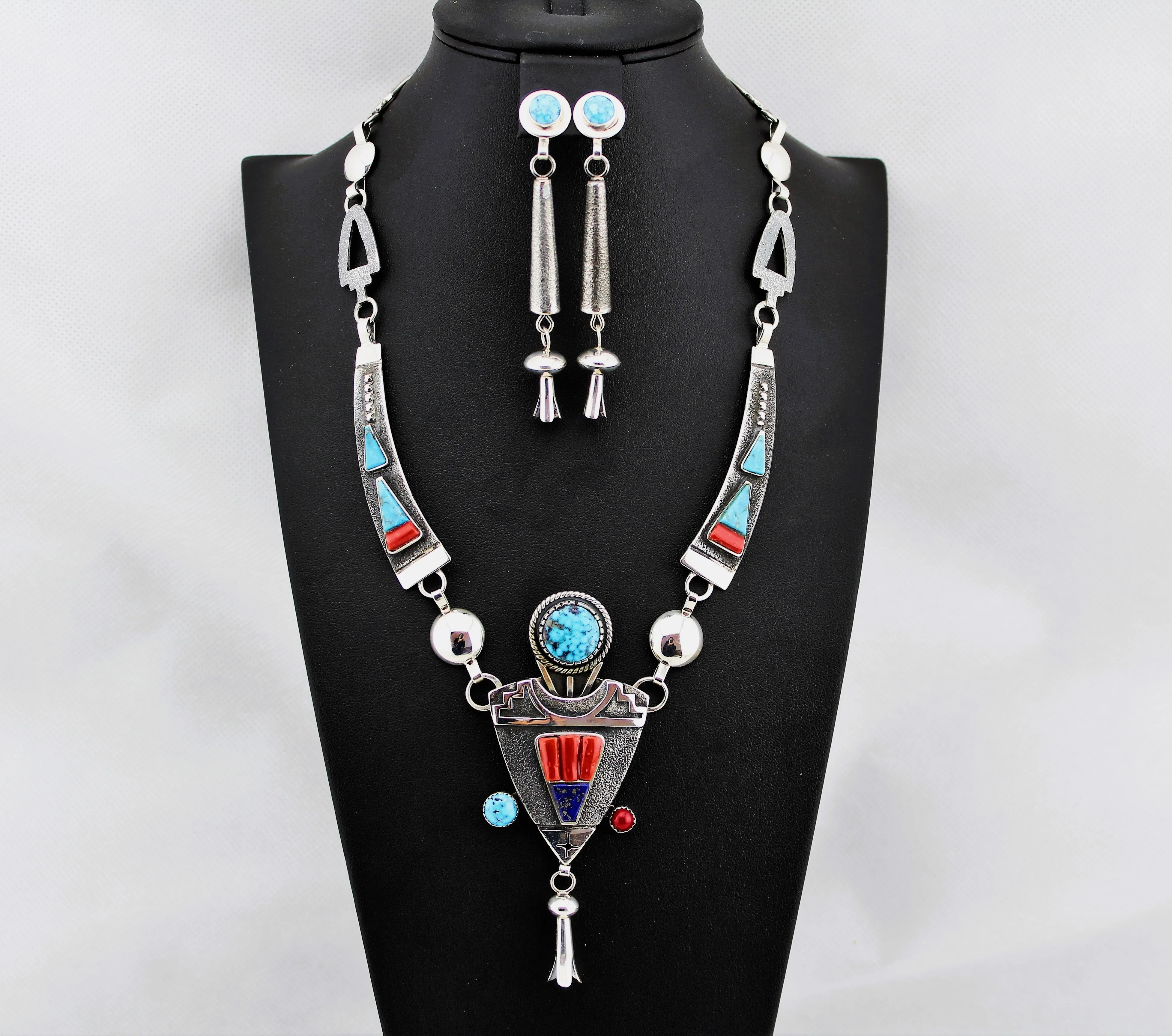 Jack Tom Sterling Necklace and Earrings Set