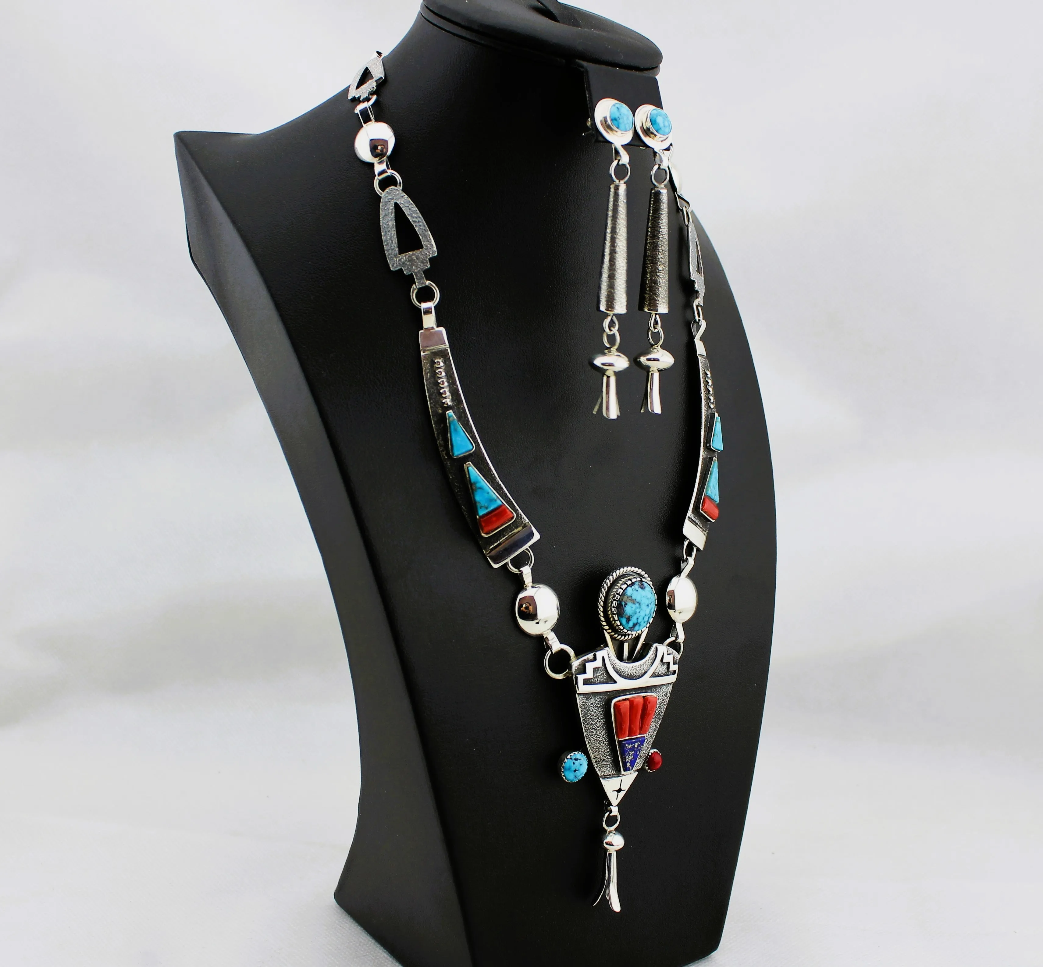 Jack Tom Sterling Necklace and Earrings Set