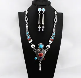 Jack Tom Sterling Necklace and Earrings Set