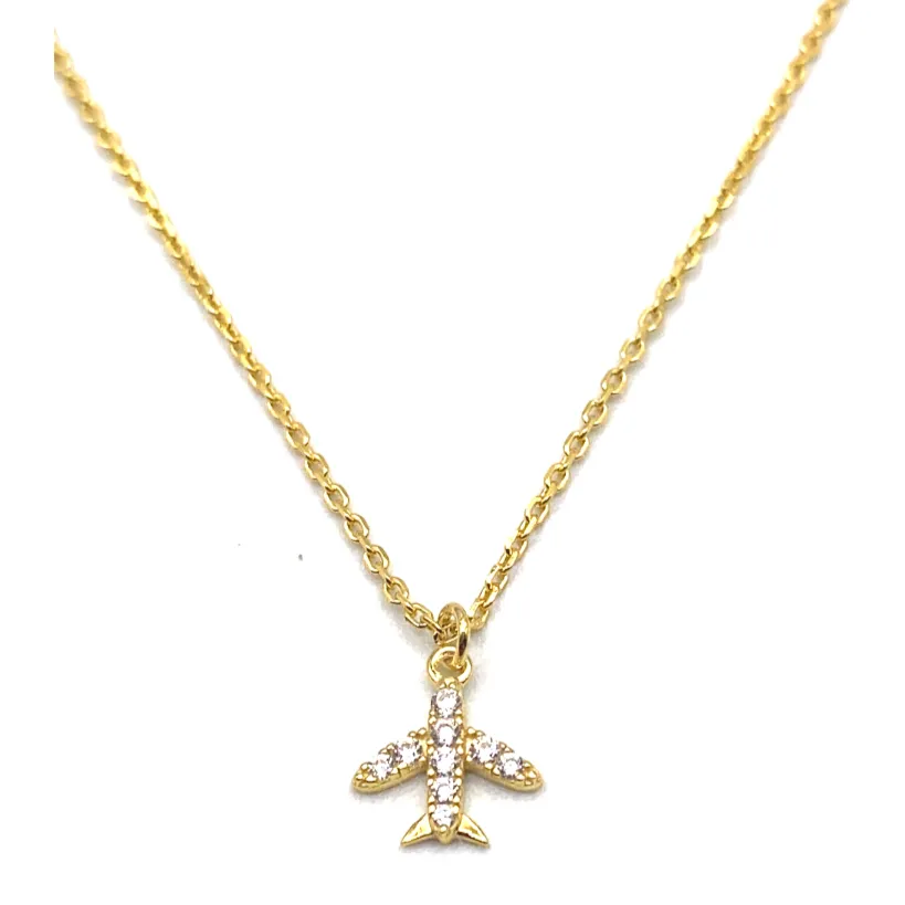 Jada S.S. .925 "Amelia" Aeroplane Necklace