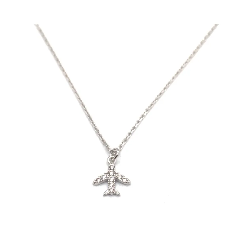 Jada S.S. .925 "Amelia" Aeroplane Necklace