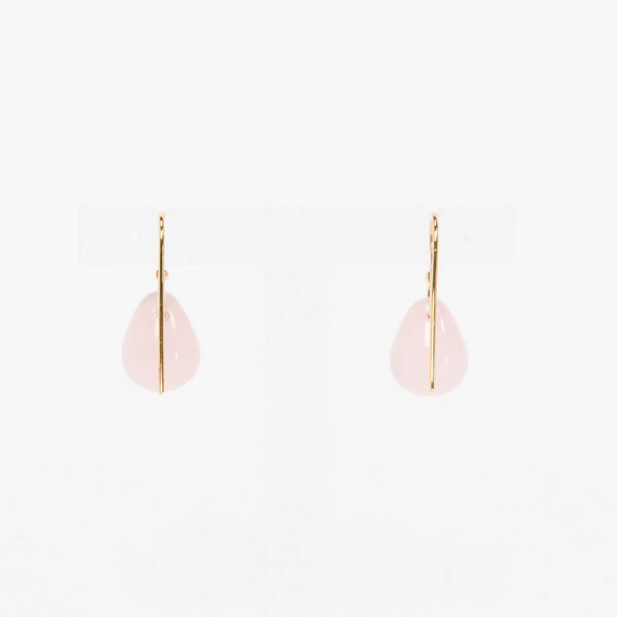 Jan Logan Rose Quartz Raindrop Earrings