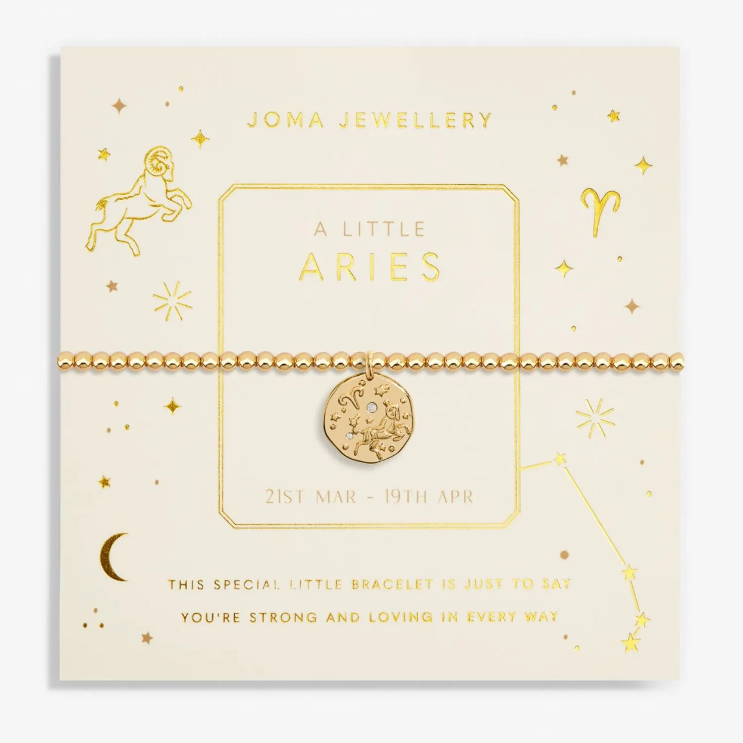 Joma Jewellery Gold Star Sign A Little 'Aries' Bracelet