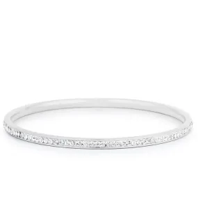 Katlynn Silver CZ Bangle Bracelet