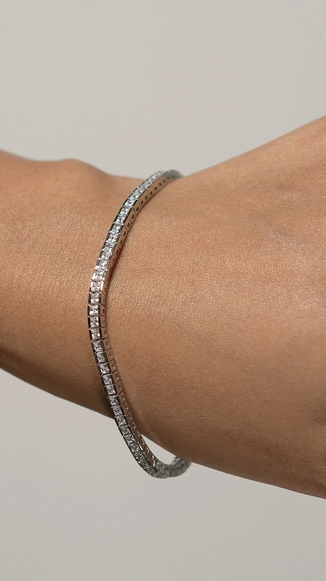 Kayla Bracelet White Gold Plated