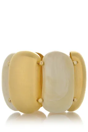 KENNETH JAY LANE WHITE AGATE Stretch Bracelet