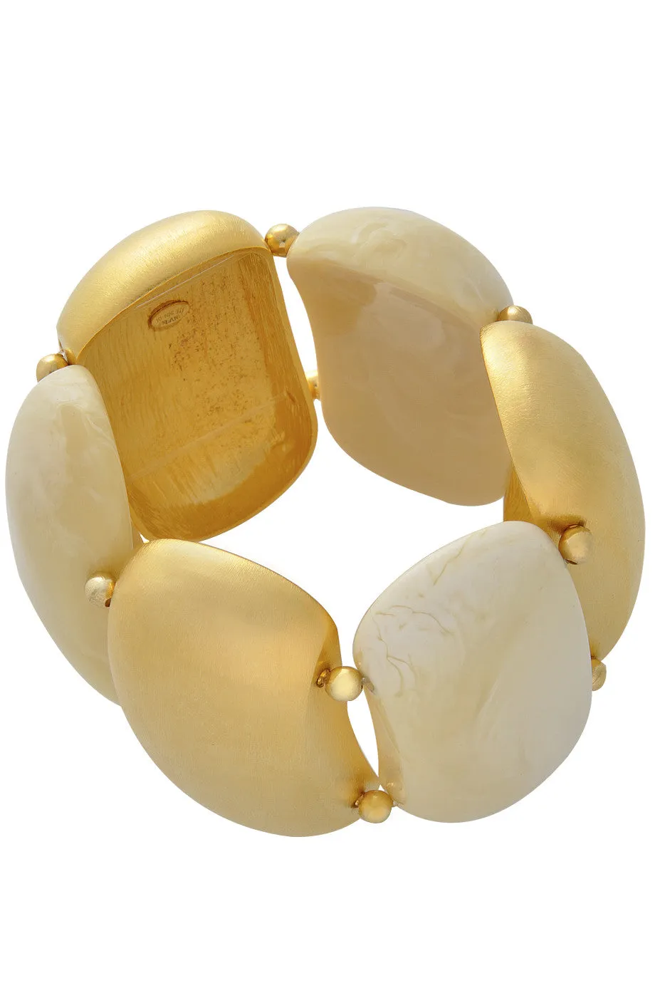 KENNETH JAY LANE WHITE AGATE Stretch Bracelet