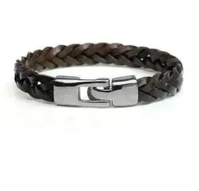 Leather alloy vintage hand-woven bracelet