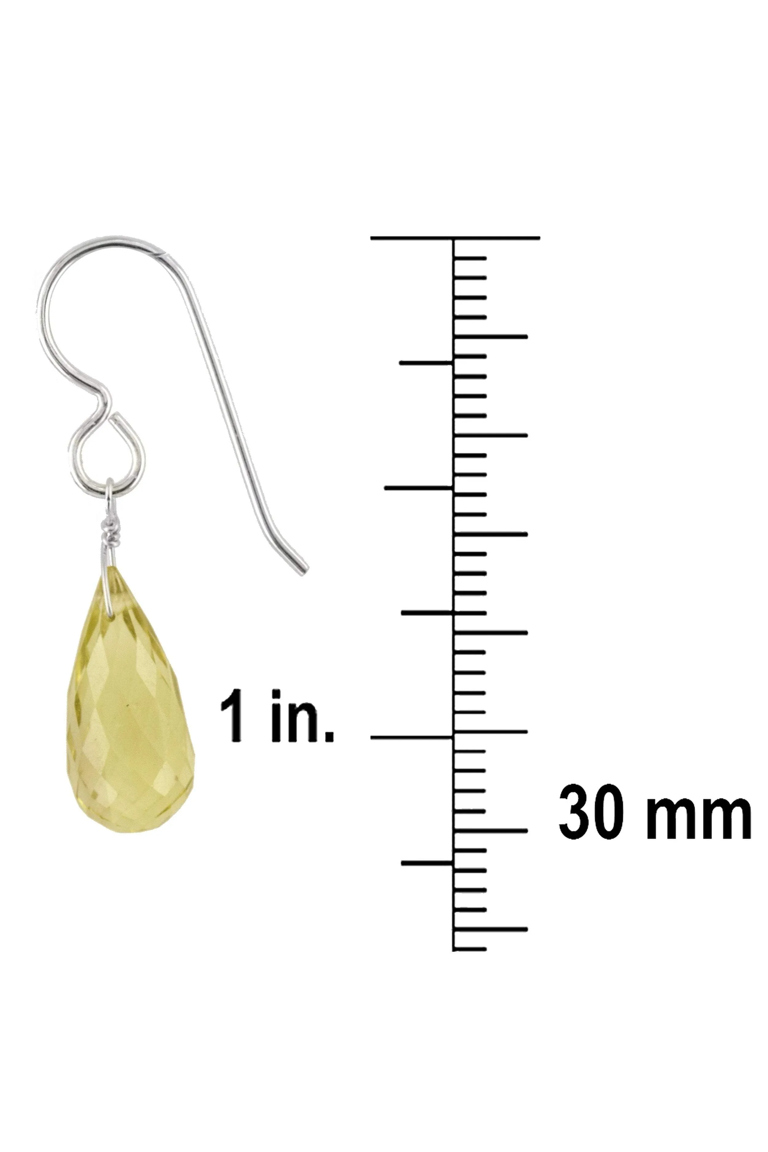 Lemon Quartz, Yellow Gemstone Earrings