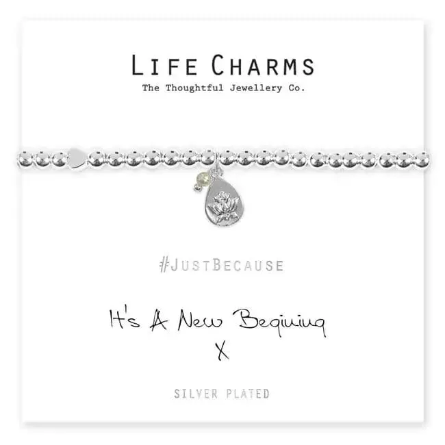 Life Charms New Beginning Lotus Flower Bracelet