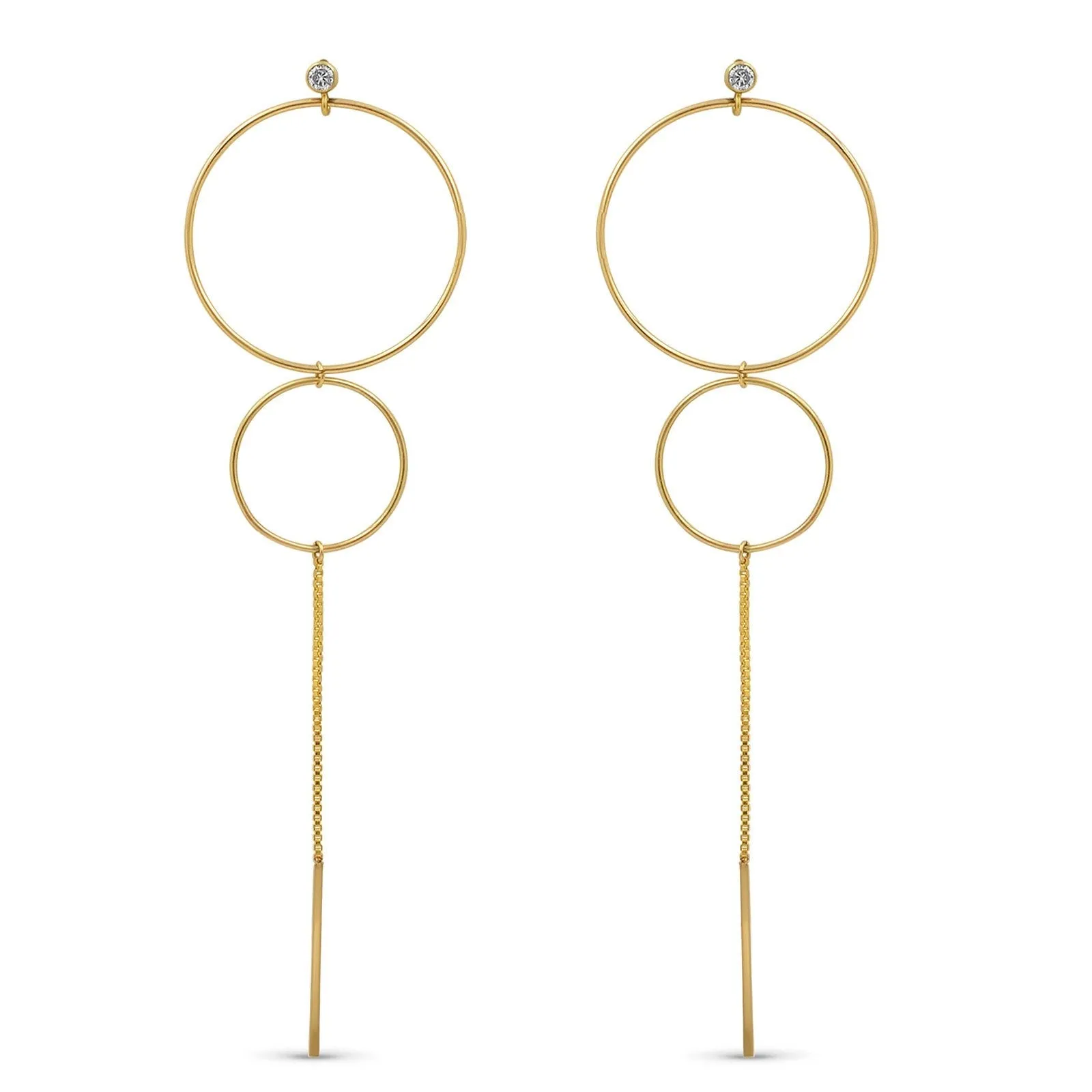 Linear Hoop Earring