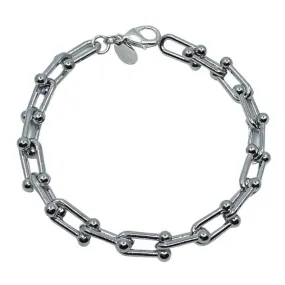 Link Bracelet: Thin U Link Available in Silver or Gold (B401)