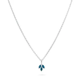 London Blue Topaz Triple Marquise Necklace