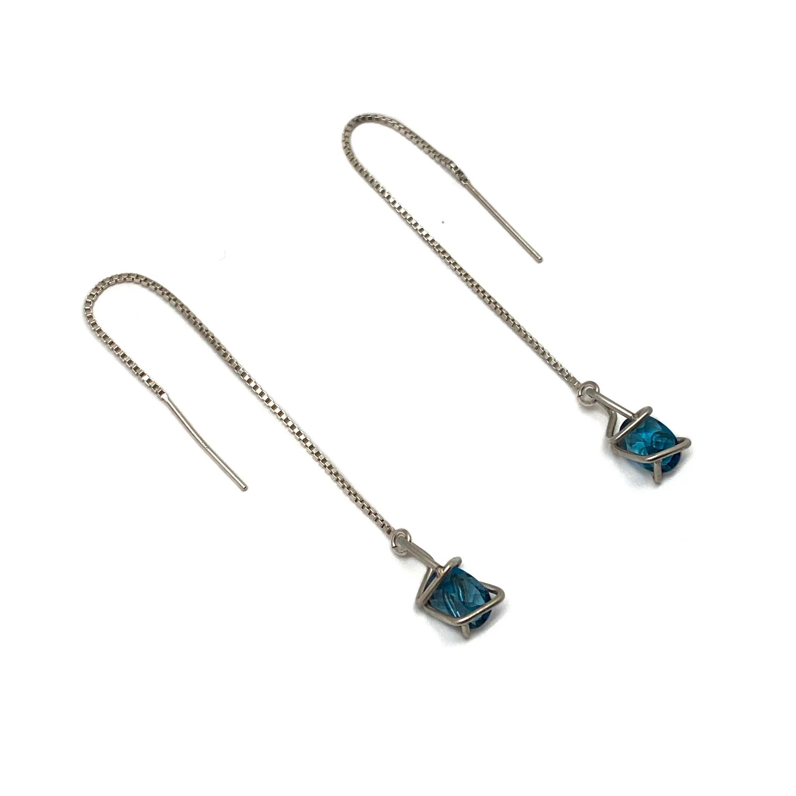 London Topaz Threader Earrings