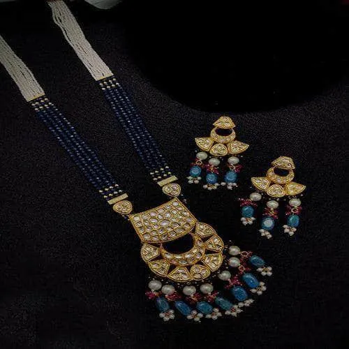 Long Half Chand Necklace Set